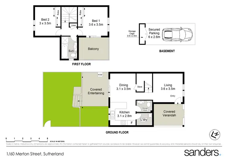 Floorplan of Homely townhouse listing, 1/60-64 Merton Street, Sutherland NSW 2232