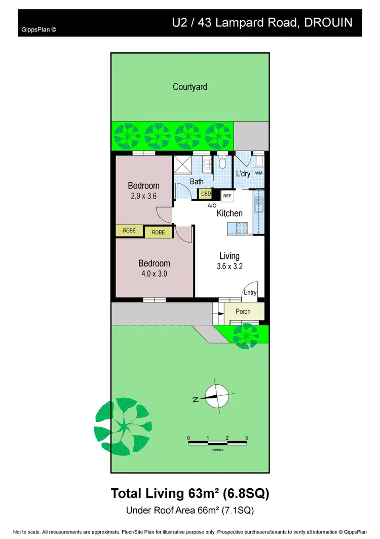 Floorplan of Homely unit listing, 2/43 Lampard Road, Drouin VIC 3818