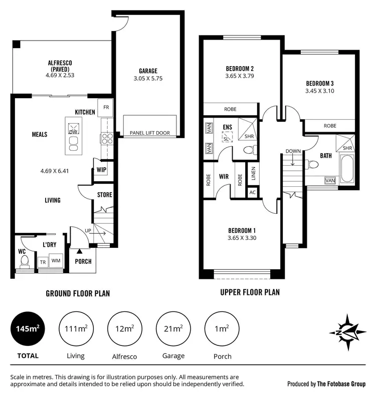 Floorplan of Homely townhouse listing, 2/36 Glenburnie Terrace, Plympton SA 5038