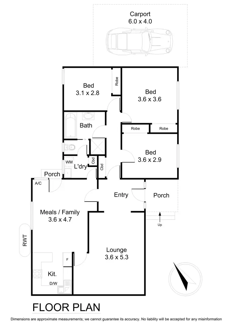 Floorplan of Homely unit listing, 1/41 Matlock Road, Boronia VIC 3155