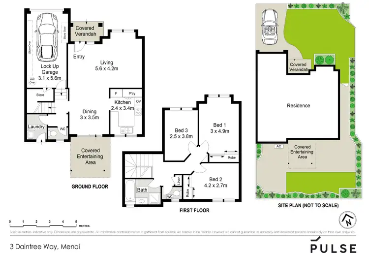 Floorplan of Homely townhouse listing, 3 Daintree Way, Menai NSW 2234