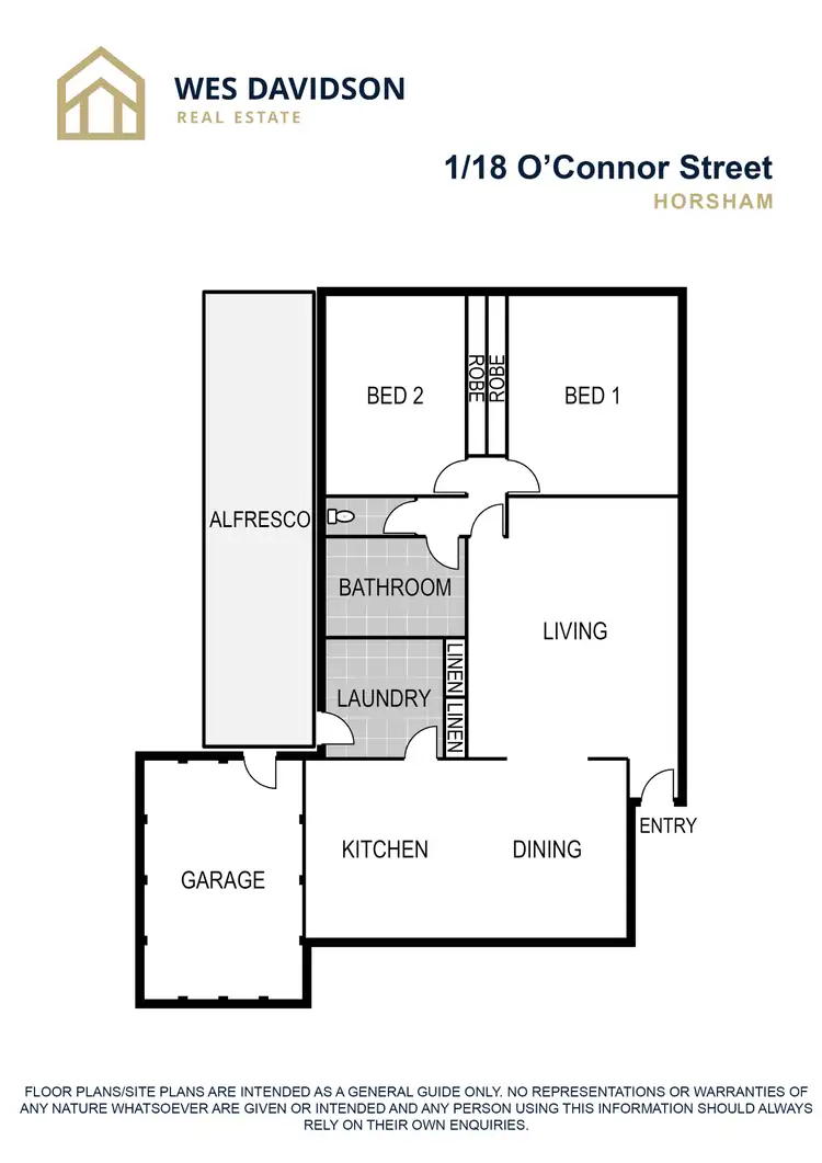 Floorplan of Homely unit listing, 1/18 O'Connor Street, Horsham VIC 3400