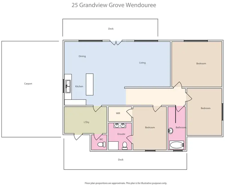 Floorplan of Homely house listing, 25 Grandview Grove, Wendouree VIC 3355