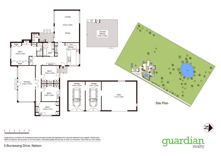 Floorplan of Homely rural property listing, 5 Burrawang Drive, Nelson NSW 2765