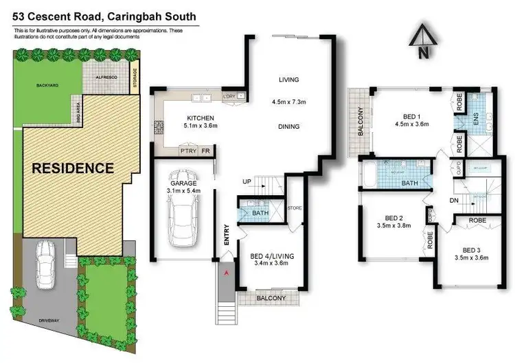 Floorplan of Homely semi-detached listing, 53 Crescent Road, Caringbah South NSW 2229