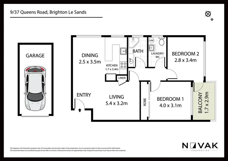 Floorplan of Homely apartment listing, 9/37 Queens Road, Brighton-le-sands NSW 2216