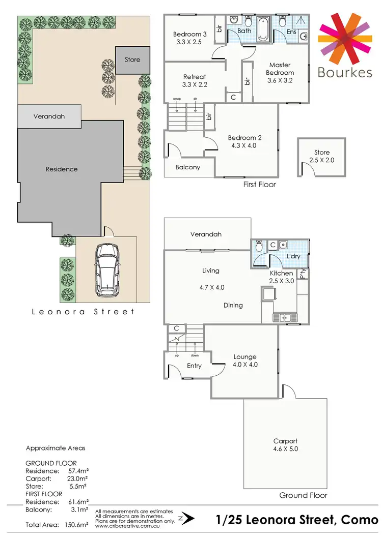 Floorplan of Homely townhouse listing, 1/25 Leonora Street, Como WA 6152