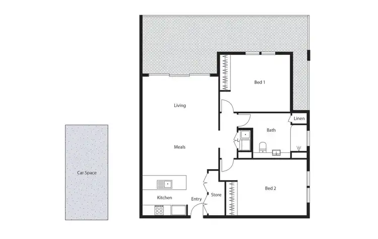 Floorplan of Homely unit listing, 252/36 Philip Hodgins Street, Wright ACT 2611