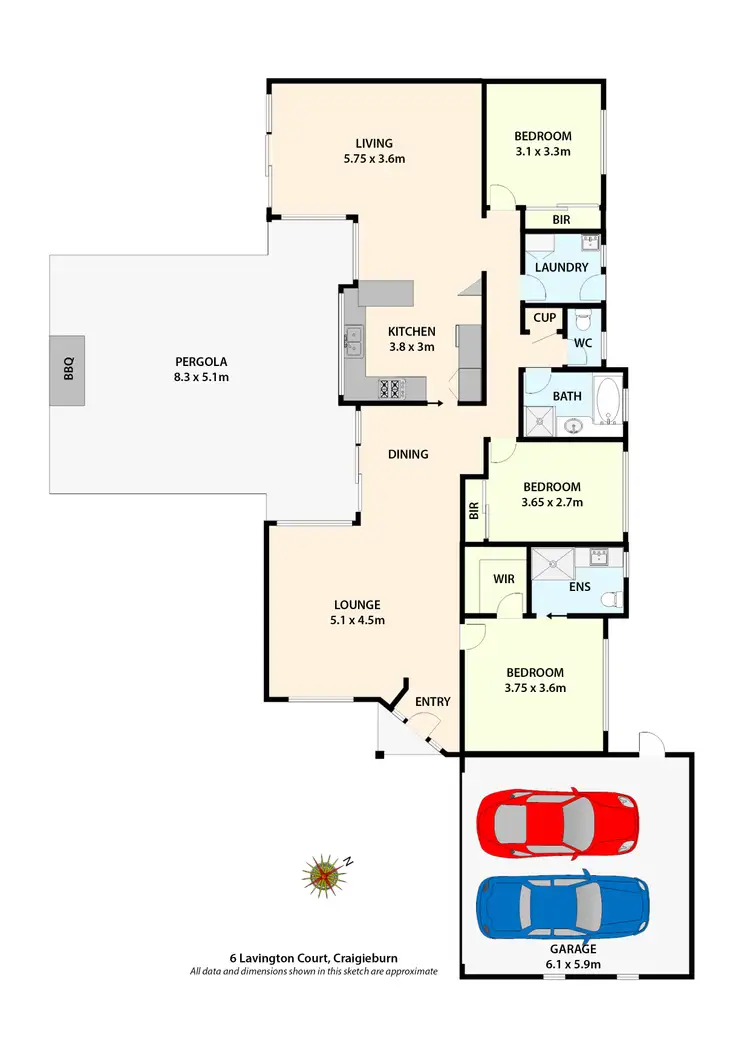 Floorplan of Homely house listing, 6 Lavington Court, Craigieburn VIC 3064
