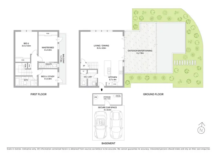 Floorplan of Homely townhouse listing, 5/25 Barraran Street, Gymea Bay NSW 2227