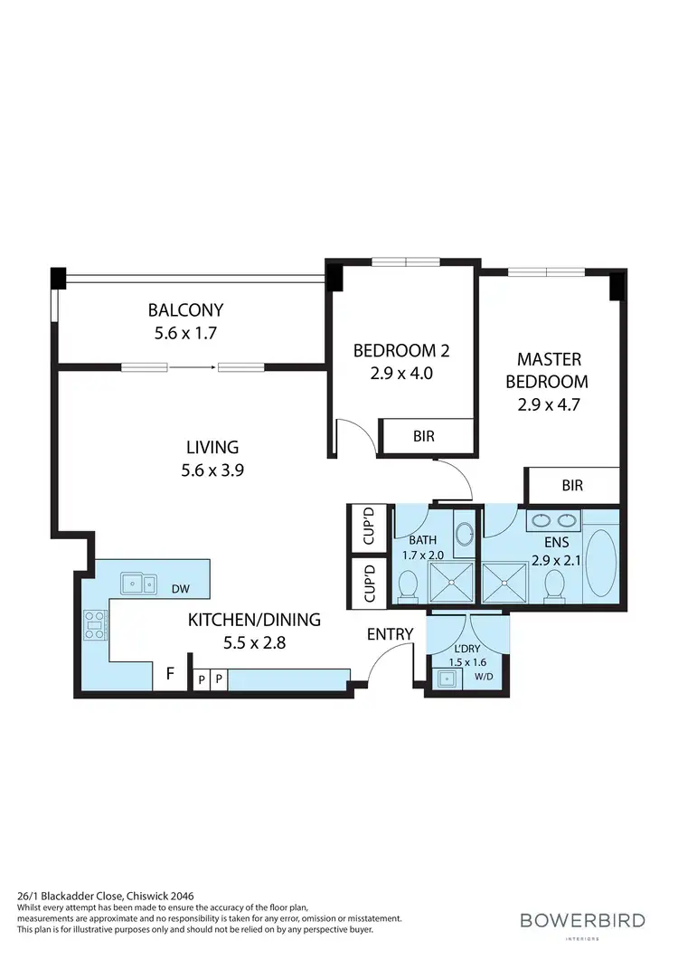 Floorplan of Homely apartment listing, Level 2/26/1 Blackadder Close, Chiswick NSW 2046