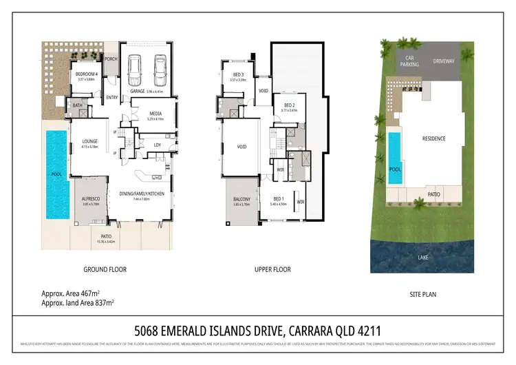 Floorplan of Homely house listing, 5068 Emerald Island Drive, Carrara QLD 4211