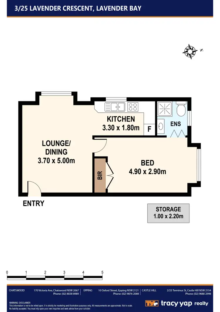 Floorplan of Homely apartment listing, 3/25 Lavender Crescent, Lavender Bay NSW 2060