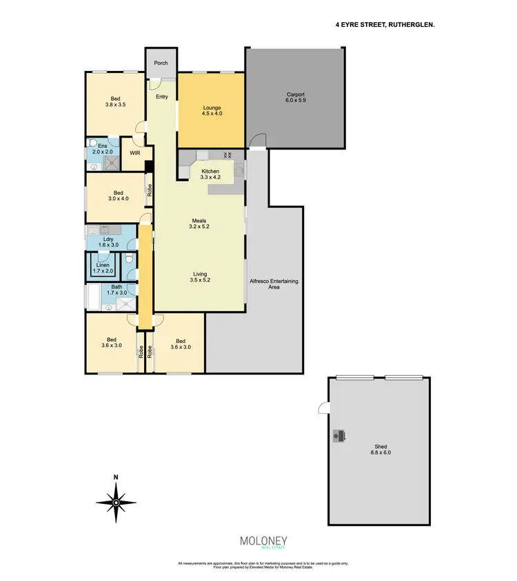 Floorplan of Homely house listing, 4 Eyre Street, Rutherglen VIC 3685
