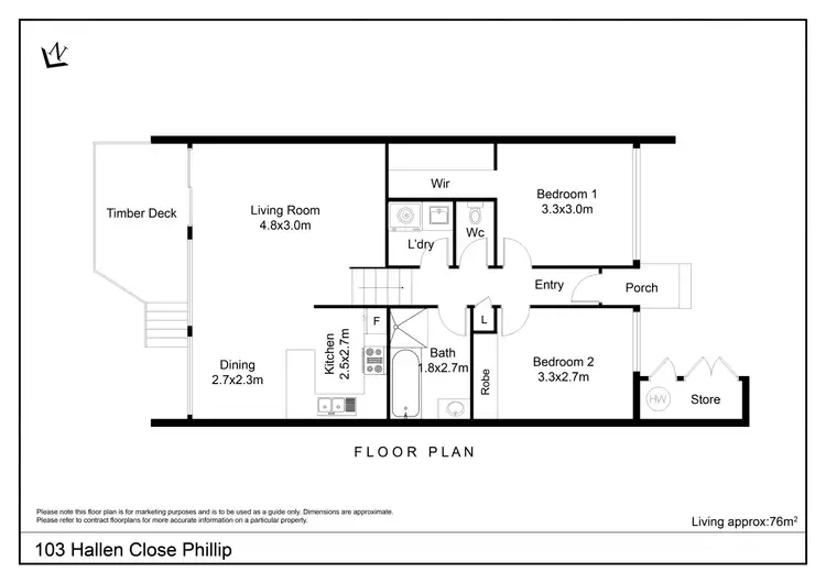 Floorplan of Homely townhouse listing, 103 Hallen Close, Swinger Hill ACT 2606