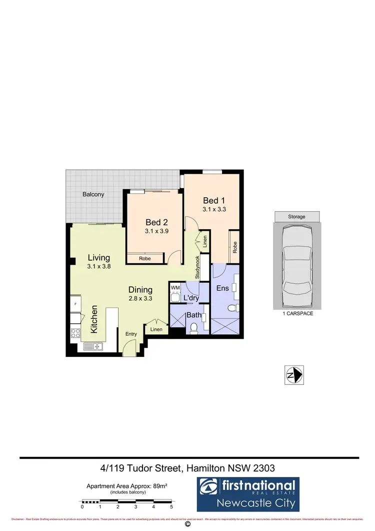 Floorplan of Homely apartment listing, 4/119 Tudor Street, Hamilton NSW 2303