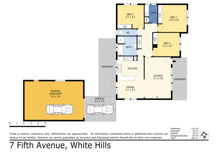 Floorplan of Homely house listing, 7 Fifth Avenue, White Hills VIC 3550