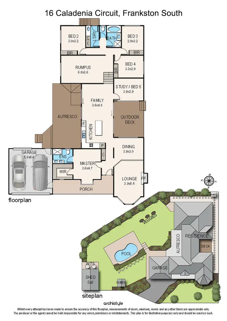 Floorplan of Homely house listing, 16 Caladenia Circuit, Frankston South VIC 3199