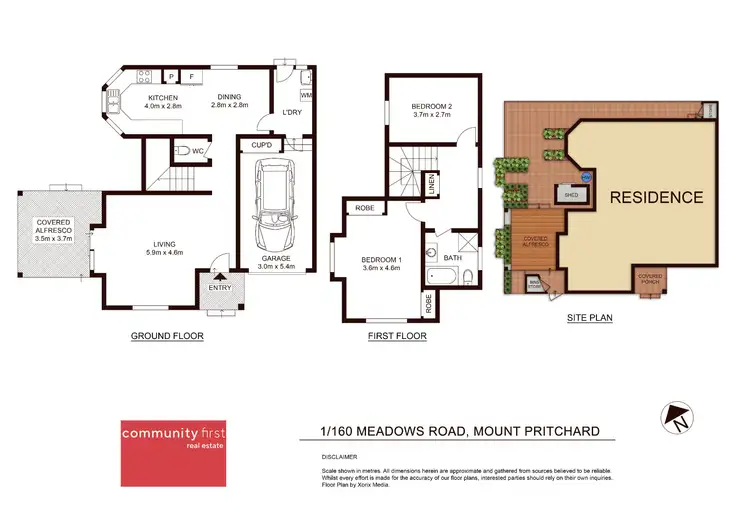 Floorplan of Homely townhouse listing, 1/160 Meadows Road, Mount Pritchard NSW 2170