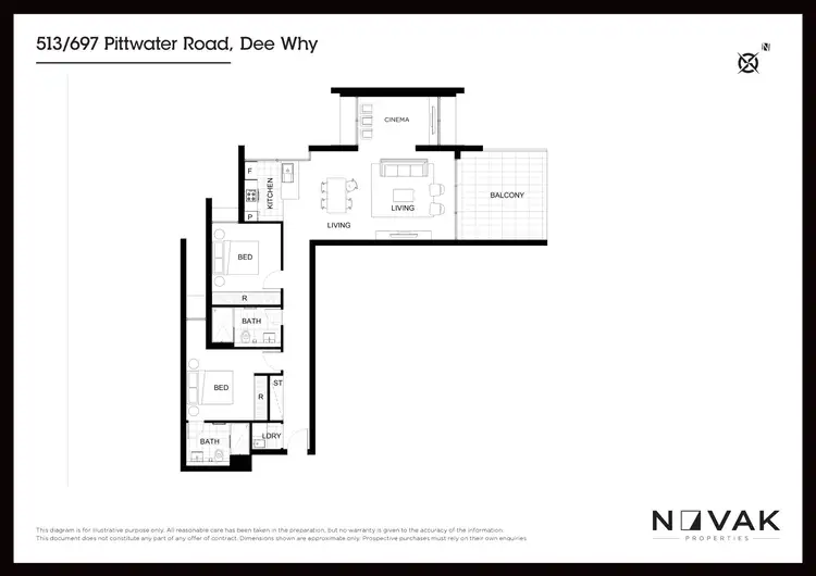 Floorplan of Homely apartment listing, 513/1 Saint David Avenue, Dee Why NSW 2099