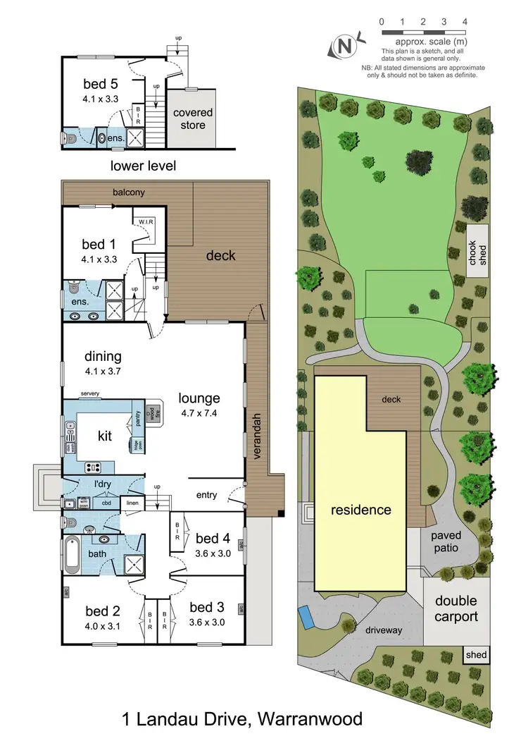 Floorplan of Homely house listing, 1 Landau Drive, Warranwood VIC 3134