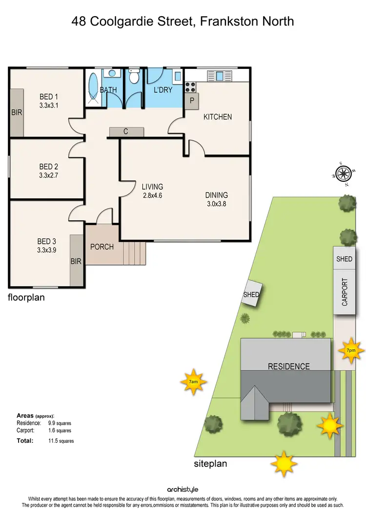 Floorplan of Homely house listing, 48 Coolgardie Street, Frankston North VIC 3200