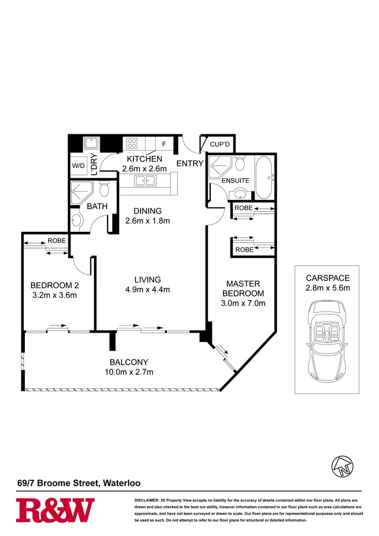 Floorplan of Homely apartment listing, 69/7 Broome Street, Waterloo NSW 2017