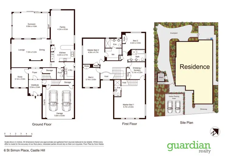 Floorplan of Homely house listing, 6 St Simon Place, Castle Hill NSW 2154