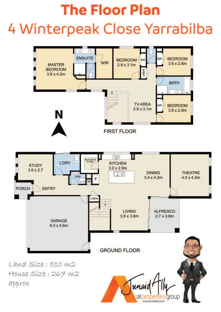 Floorplan of Homely house listing, 4 Winterpeak Close, Yarrabilba QLD 4207