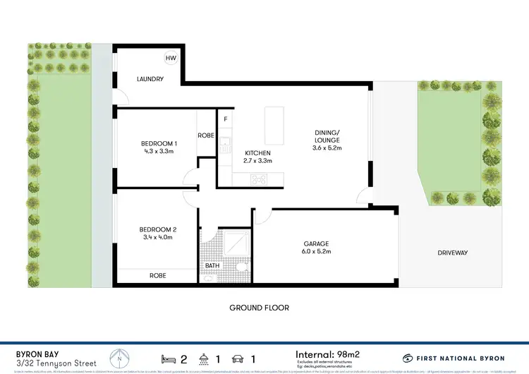 Floorplan of Homely house listing, 3/32 Tennyson Street, Byron Bay NSW 2481