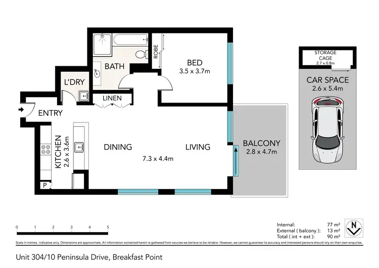 Floorplan of Homely apartment listing, 304/10 Peninsula Drive, Breakfast Point NSW 2137