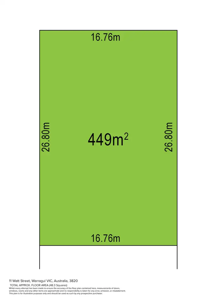 Floorplan of Homely land listing, 11 Watt Street, Warragul VIC 3820