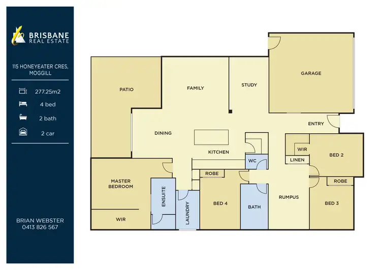 Floorplan of Homely house listing, 115 Honeyeater Crescent, Moggill QLD 4070