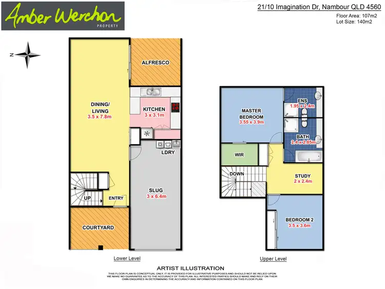 Floorplan of Homely townhouse listing, 21/10 Imagination Drive, Nambour QLD 4560