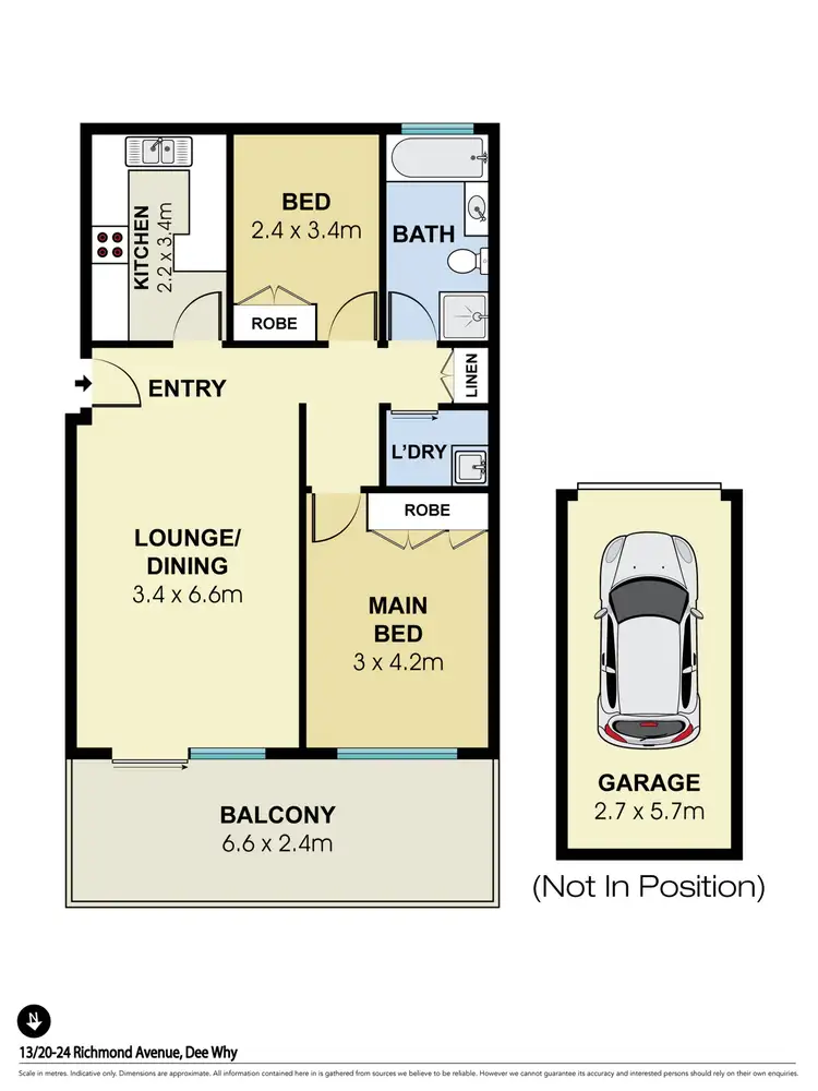 Floorplan of Homely apartment listing, 13/20 Richmond Avenue, Dee Why NSW 2099