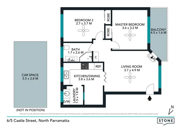 Floorplan of Homely apartment listing, 6/5 Castle Street, North Parramatta NSW 2151
