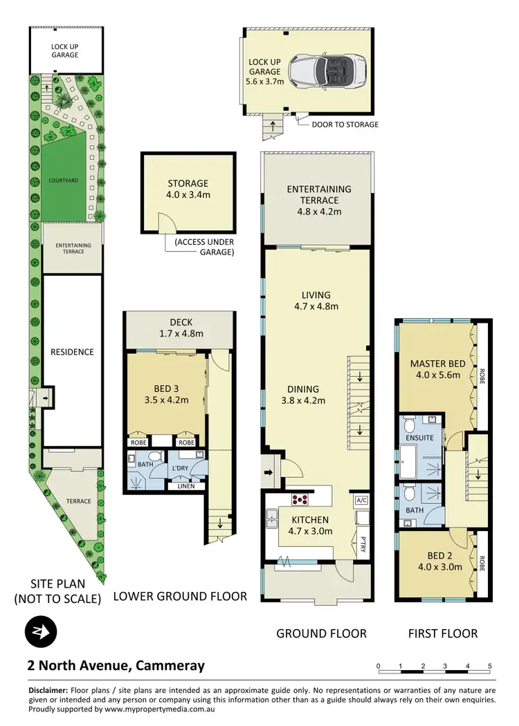 Floorplan of Homely semi-detached listing, 2 North Avenue, Cammeray NSW 2062