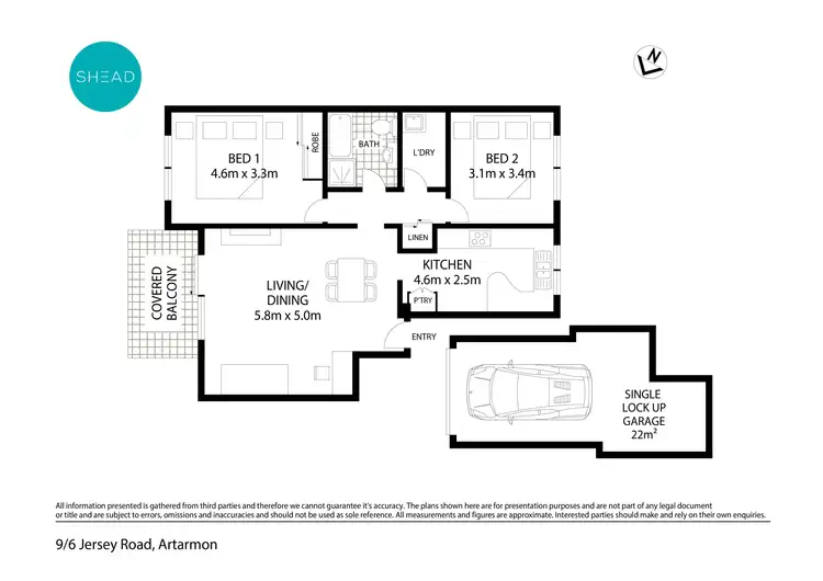Floorplan of Homely unit listing, 9/6 Jersey Road, Artarmon NSW 2064
