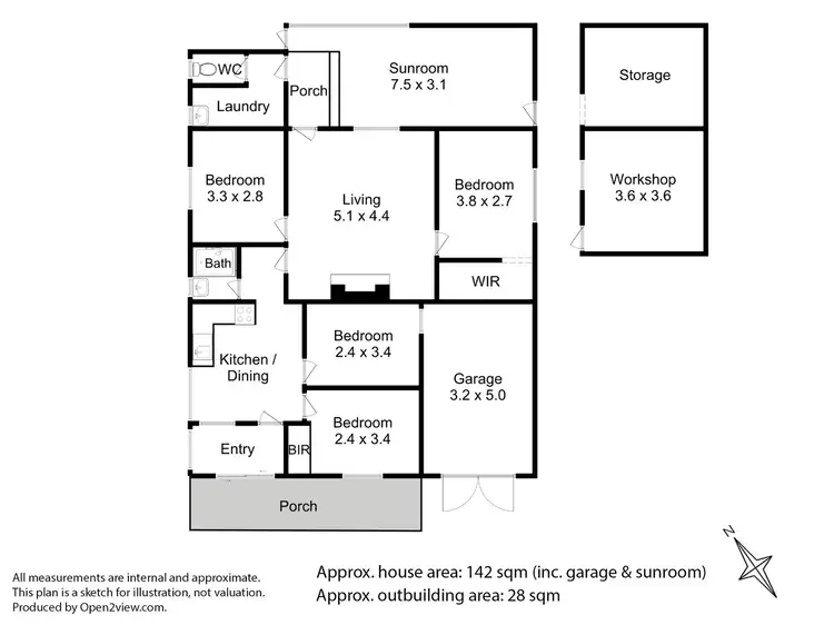 Floorplan of Homely house listing, 222 Carlton Beach Road, Dodges Ferry TAS 7173