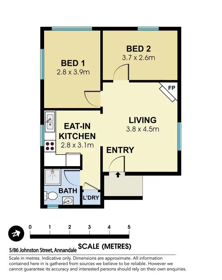 Floorplan of Homely unit listing, 5/86 Johnston Street, Annandale NSW 2038