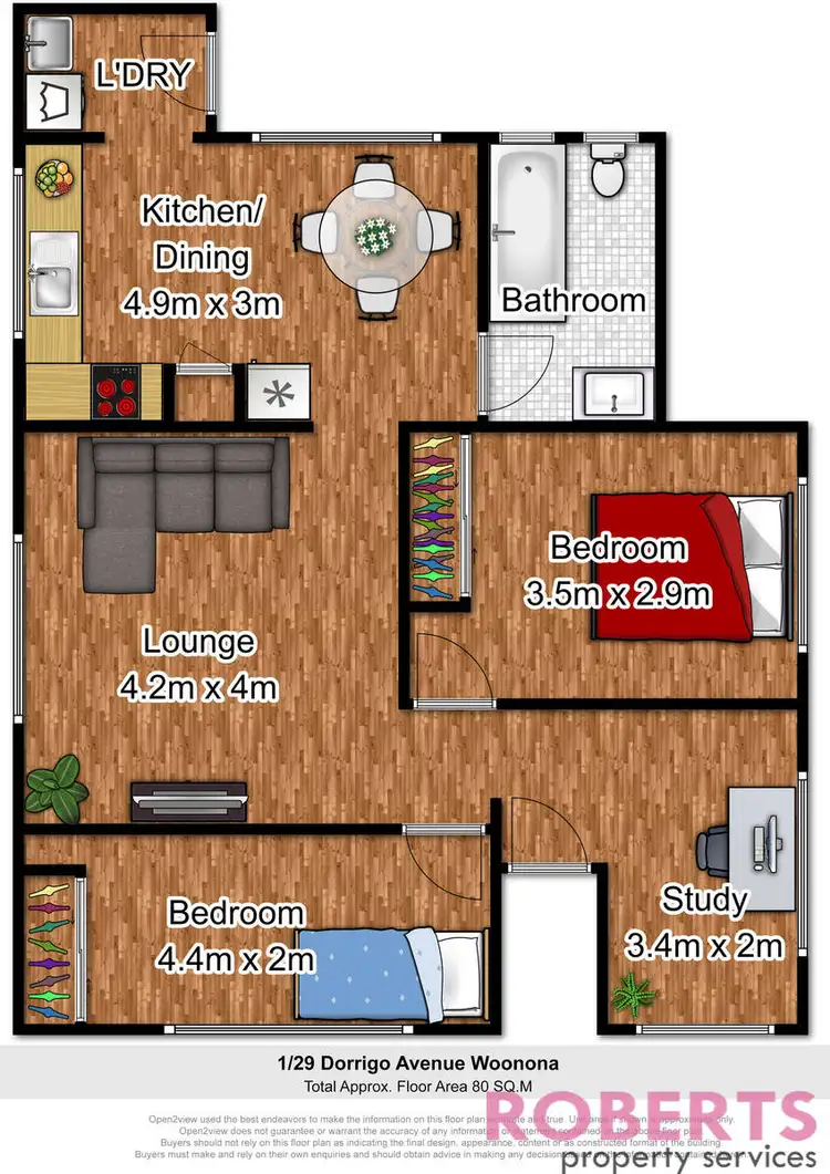Floorplan of Homely unit listing, 1/29 Dorrigo Avenue, Woonona NSW 2517