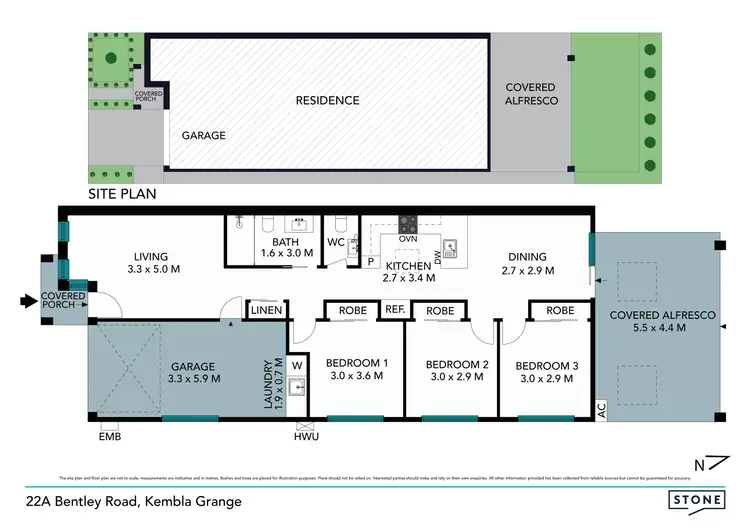 Floorplan of Homely semi-detached listing, 22A Bentley Road, Kembla Grange NSW 2526