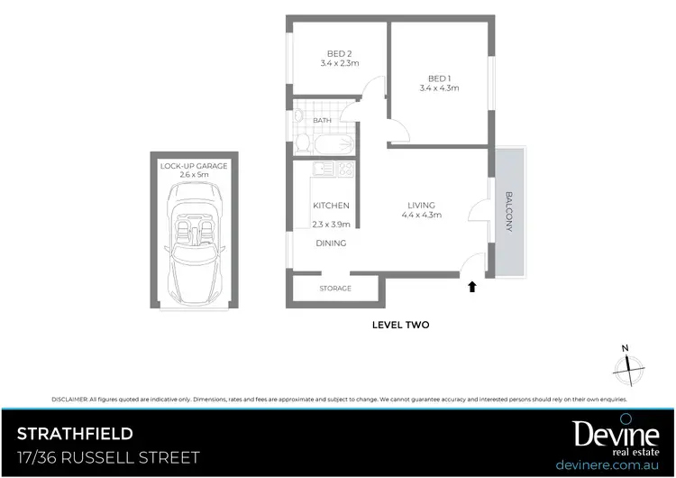 Floorplan of Homely apartment listing, 17/36 Russell Street, Strathfield NSW 2135