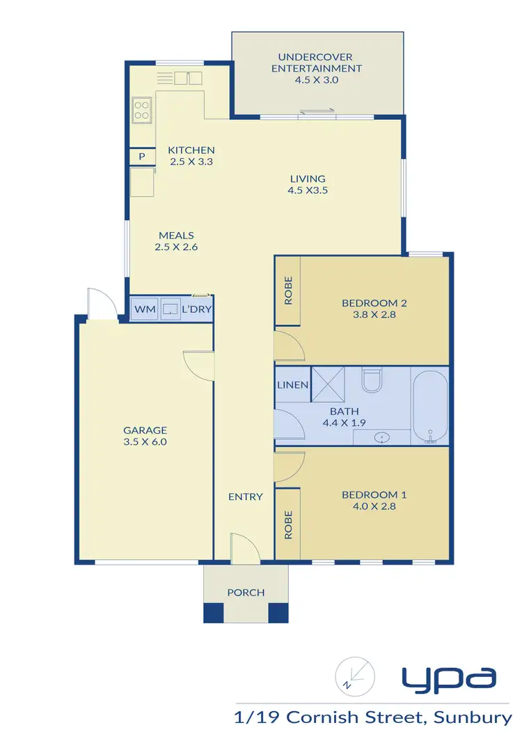 Floorplan of Homely house listing, 1/19 Cornish Street, Sunbury VIC 3429