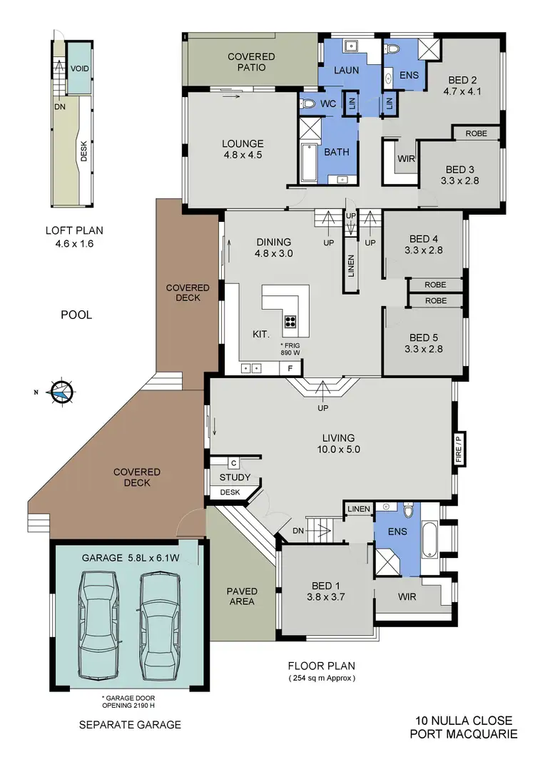 Floorplan of Homely house listing, 10 Nulla Close, Port Macquarie NSW 2444