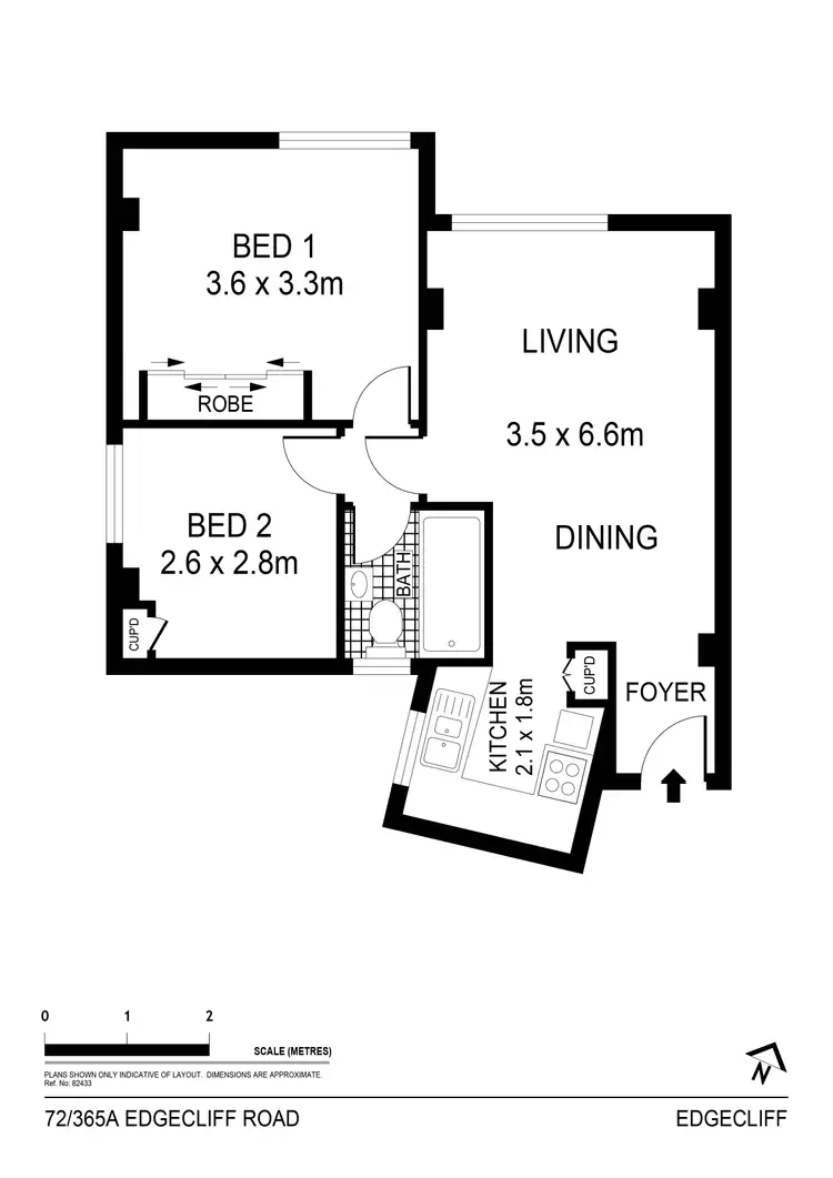 Floorplan of Homely apartment listing, 72/365A Edgecliff Road, Edgecliff NSW 2027