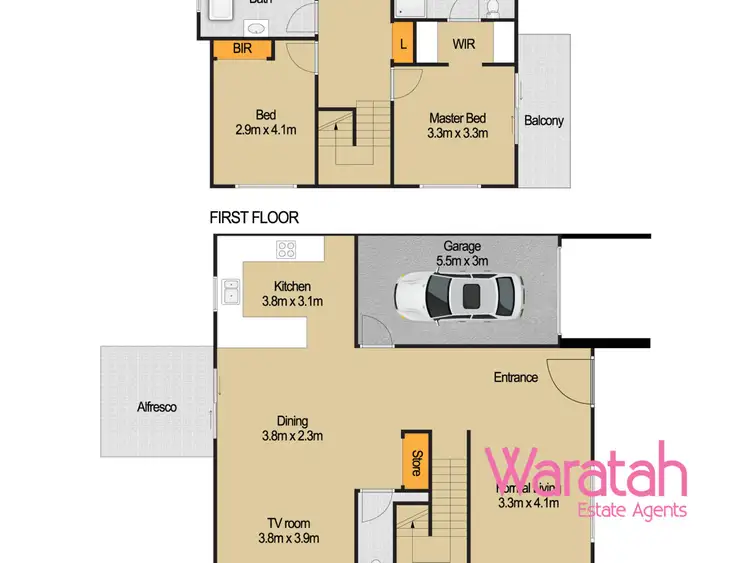 Floorplan of Homely semi-detached listing, 10 Fleet Street, Schofields NSW 2762