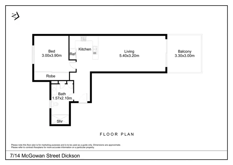 Floorplan of Homely apartment listing, 7/14 McGowan Street, Dickson ACT 2602