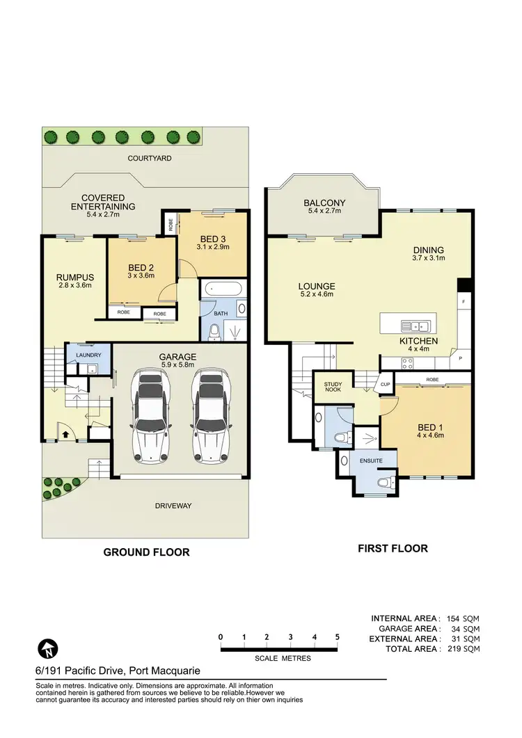 Floorplan of Homely townhouse listing, 6/191 Pacific Drive, Port Macquarie NSW 2444