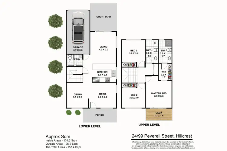 Floorplan of Homely townhouse listing, 24/99-113 Peverell Street, Hillcrest QLD 4118